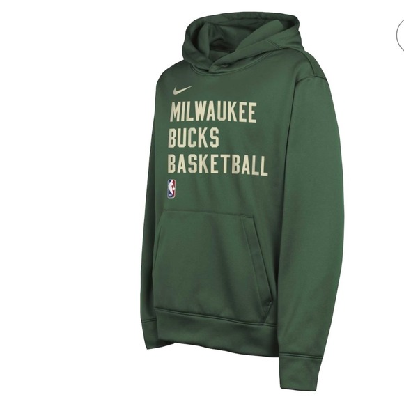 Nike Other - Nike Milwaukee Bucks Basketball Hoodie Medium Hunter Green NBA Dri-FIT